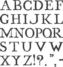 Technique Tuesday - Alphabet Stamp Set - Williamsburg Capital Letters Extra Large  (sold individually)